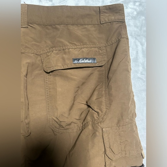Cabelas Tear Away Pants Mens 42x30 Cargo Brown Pockets Outdoor - Picture 5 of 8
